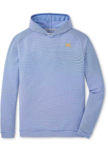 Peter Millar Pitt Panthers Mens Blue Sugar Stripe Pine Long Sleeve Hoodie