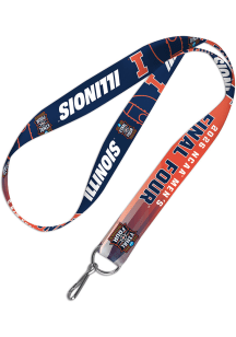 Illinois Fighting Illini 1 Inch 2026 NCAA Final Four Bound Lanyard - Black