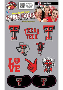 Texas Tech Red Raiders Multi-Design Face Tattoo