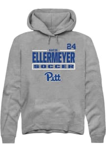 Katie Ellermeyer Pitt Panthers Mens Graphite NIL Stacked Box Player Hood