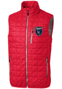 Cutter and Buck San Jose Earthquakes Big and Tall Red Rainier PrimaLoft Mens Vest