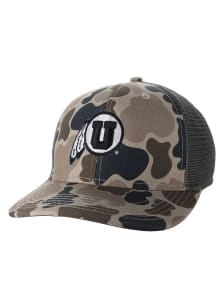 Legacy Utah Utes Mid Pro Snap Trucker Adjustable Hat - Grey