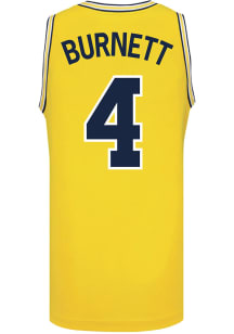 Nimari Burnett   Michigan Wolverines Yellow NIL Name And Number Jersey