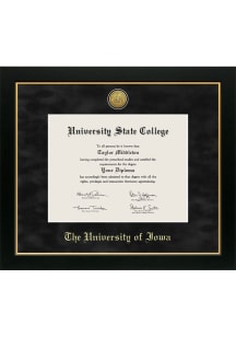 Iowa Hawkeyes Medallion Manchester Diploma Frame - Black