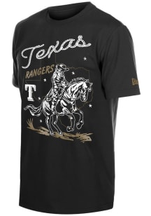 New Era Texas Rangers Black Urban Ranchwear Short Sleeve Fashion T Shirt