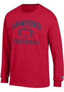 Champion Samford University Bulldogs Red Football Football Jersey Long Sleeve T Shirt