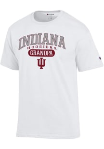 Champion Indiana Hoosiers White Pill Box Grandpa Jersey Short Sleeve T Shirt