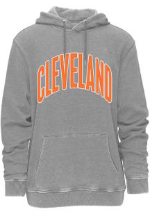 Cleveland Mens Dark Grey Wordmark Long Sleeve Hoodie