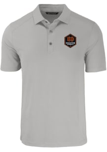 Cutter and Buck Houston Dynamo Mens Grey Forge Recycled Short Sleeve Polo