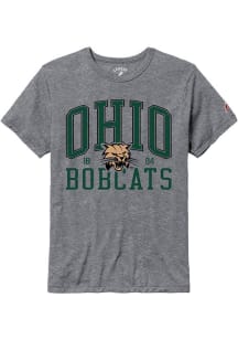 Ohio Bobcats Grey All American Oversized Number One Short Sleeve T Shirt