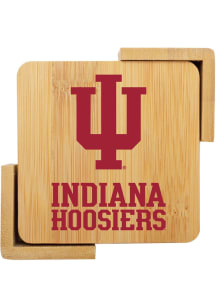 Indiana Hoosiers 4 Pack Wooden Coaster - Brown