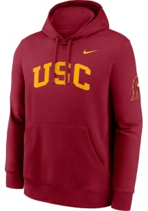 Nike USC Trojans Mens Cardinal Primary Two Location Long Sleeve Hoodie