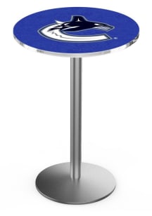 Vancouver Canucks Stainless Round Base Pub Table