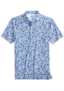 Johnnie O Chicago Cubs Mens White Galvin All Over Team Print Short Sleeve Fashion Polo