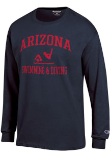 Champion Arizona Wildcats Navy Blue Swimming & Diving Icon Jersey Long Sleeve T Shirt