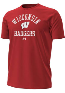 Under Armour Wisconsin Badgers Red Mascot Performance Short Sleeve T Shirt