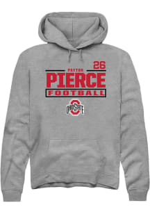 Payton Pierce Ohio State Buckeyes Mens Graphite Football NIL Stacked Box Player Hood