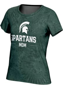 ProSphere Michigan State Spartans Womens Green Mom Short Sleeve T-Shirt
