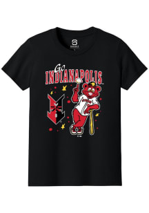 Rowdie  Summit Sportswear Indianapolis Indians Youth Black Silly Stars Short Sleeve T-Shirt