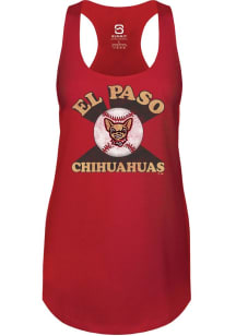 Summit Sportswear El Paso Chihuahuas Womens Red Soft Arch Tank Top