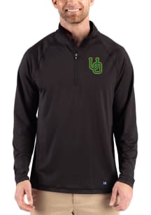 Cutter and Buck Oregon Ducks Mens Black Prospect Eco Big and Tall Qtr Zip
