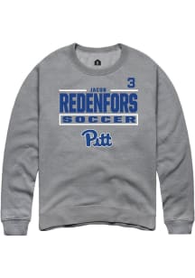 Jacob Redenfors Pitt Panthers Mens Graphite NIL Stacked Box Player Crew