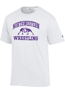 Champion Northwestern Wildcats White Wrestling Icon Jersey Short Sleeve T Shirt