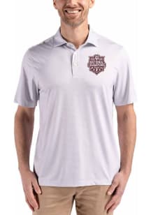 Cutter and Buck Indiana Hoosiers Mens Grey 2025 CFP National Champions Pike Diamond Dot Short Slee..