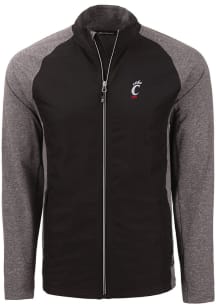 Cutter and Buck Cincinnati Bearcats Mens Black Adapt Eco Medium Weight Jacket