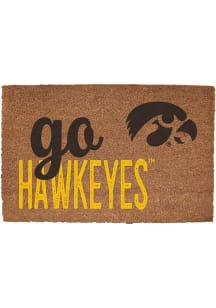 Iowa Hawkeyes Go Team 19.5x29.5 Door Mat