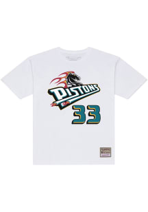Grant Hill Detroit Pistons White Classic N&N Short Sleeve Player T Shirt