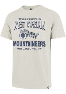 47 West Virginia Mountaineers White Head On Football Scrum Short Sleeve Fashion T Shirt