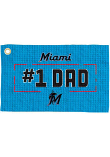 Miami Marlins #1 Dad Waffle Golf Towel