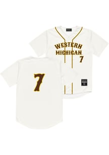 Mitchell Beyer  Western Michigan Broncos Mens White NIL Baseball Jersey