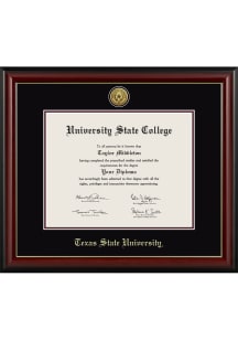 Texas State Bobcats Medallion Lancaster Diploma Frame - Black