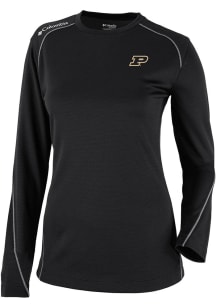 Columbia Purdue Boilermakers Womens Black Heat Seal Omni Wick Shotgun Long Sleeve T-Shirt