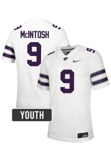 Donovan McIntosh K-State Wildcats Youth White Nike NIL Name And Number Football Jersey