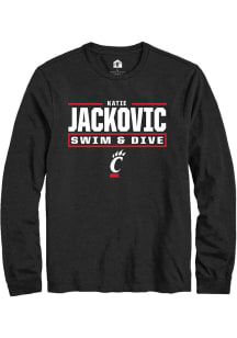 Katie Jackovic Cincinnati Bearcats Black NIL Stacked Box Long Sleeve Player T Shirt