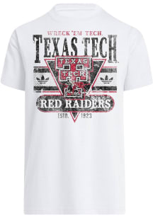Adidas Texas Tech Red Raiders White OG Short Sleeve Fashion T Shirt