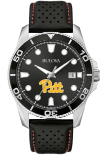 Bulova Pitt Panthers Sport Leather Mens Watch