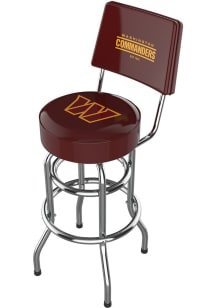 Washington Commanders Chrome Barstool w/ Black Pub Stool - Silver