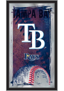 Tampa Bay Rays Baseball Hanging Back Bar Mirror