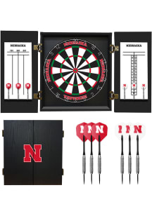 Nebraska Cornhuskers Set Dart Board Cabinet