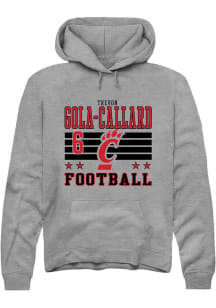 Trevon Gola-Callard Cincinnati Bearcats Mens Grey Football NIL Striped Player Hood