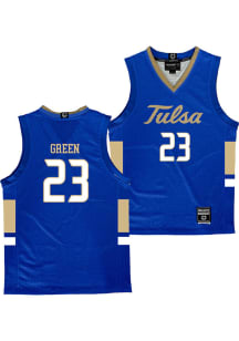 David Green  Campus Ink Tulsa Golden Hurricane Youth NIL Blue Basketball Jersey