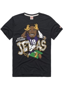 Justin Jefferson Minnesota Vikings Charcoal Jettas Signature Short Sleeve Fashion Player T Shirt