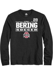 Sydney Bering Ohio State Buckeyes Black NIL Stacked Box Long Sleeve Player T Shirt