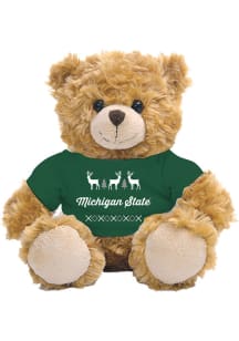 Michigan State Spartans Jardine  Holiday 10" Holiday Plush - White