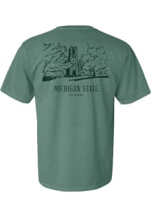 Summit Sportswear Michigan State Spartans Womens Green Alumni Short Sleeve T-Shirt
