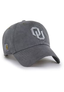47 Oklahoma Sooners Carhartt Garment Dyed Clean Up Adjustable Hat - Charcoal